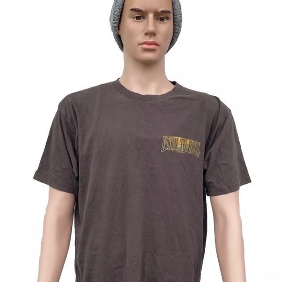 Newport Blue Brown T-Shirt “Born to Roll’ - Picture 2 of 8